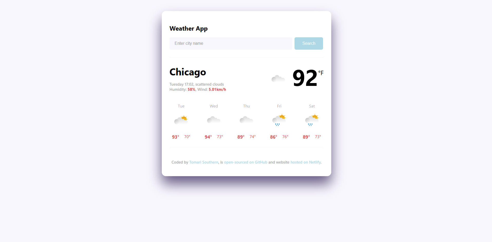 Weather App Preview Image